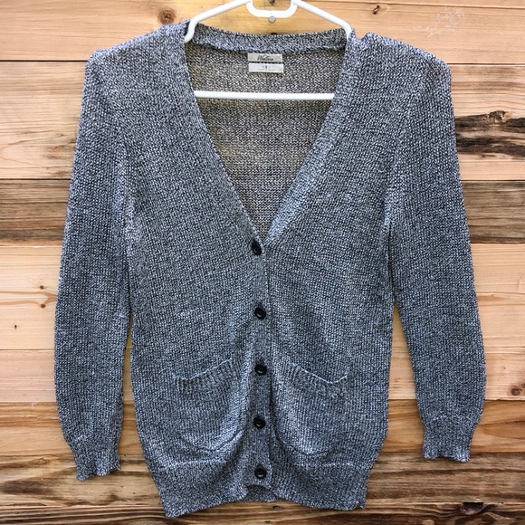 Madewell Sweaters - Madewell | Wallace Silver Knit  Cardigan Small